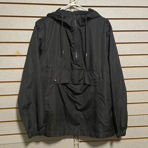 Xersion Mens Black Hooded Pullover Anorak Jacket Size XL